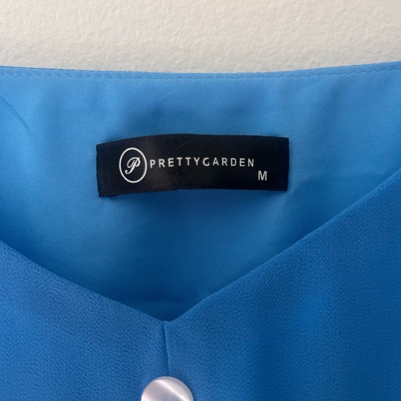 Prettygarden Women’s Size Medium Blue Sleeveless Spaghetti Strap Maxi Dress - Picture 4 of 10